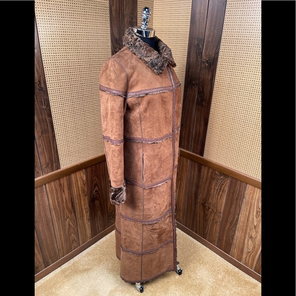 Giuliana Teso Full Length Persian Lamb Broadtail Fur Reversible Coat Small - Picture 8 of 10